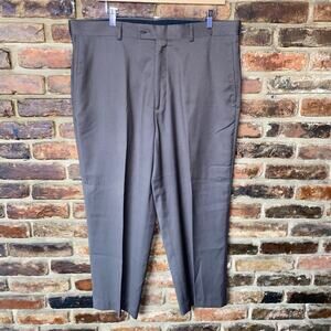 Axist Brown Flat Front Straight Leg Dress Pants Trousers Men's Size 36/26 *